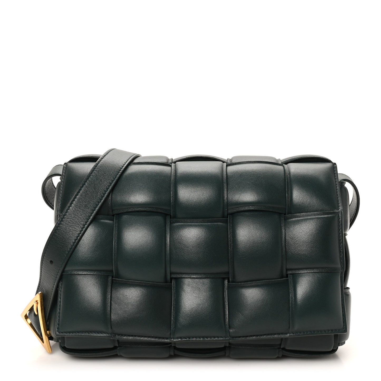 Nappa Maxi Intreccio Padded Cassette Crossbody Bag Inkwell