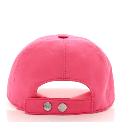 Chanel Cotton CC Cap Hat Fuchsia Orange 6 of 10