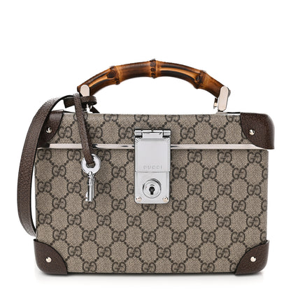 Gucci GG Supreme Monogram Globe-Trotter Beauty Case Brown 1 of 9