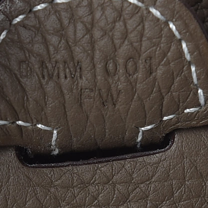 Hermes Taurillon Clemence Evelyne III PM Etoupe 7 of 9