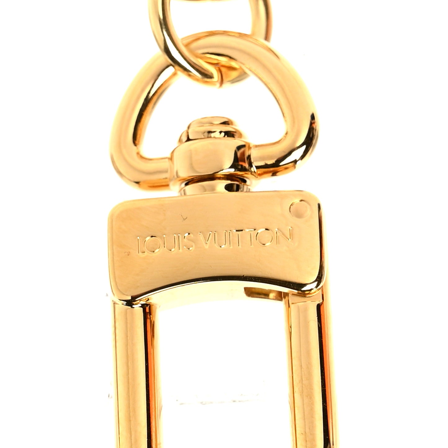 Metal Reverse Monogram Epi Spring Street Bag Charm Key Holder Gold
