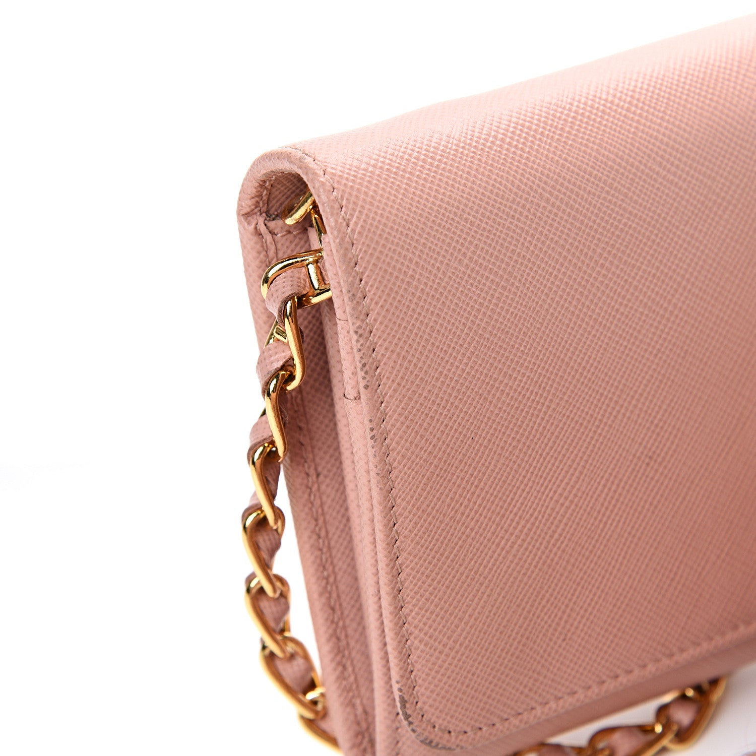 Prada Saffiano Metal Large Chain Wallet Orchidea 13 of 14