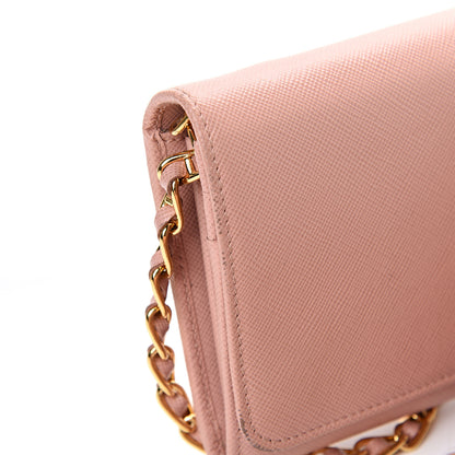 Prada Saffiano Metal Large Chain Wallet Orchidea 13 of 14