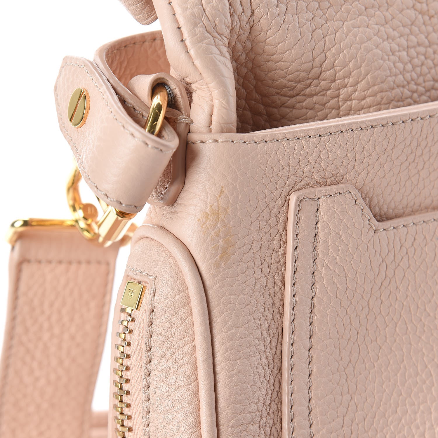 Tom Ford Pebbled Calfskin Jennifer Mini Crossbody Bag Blush Nude 16 of 17