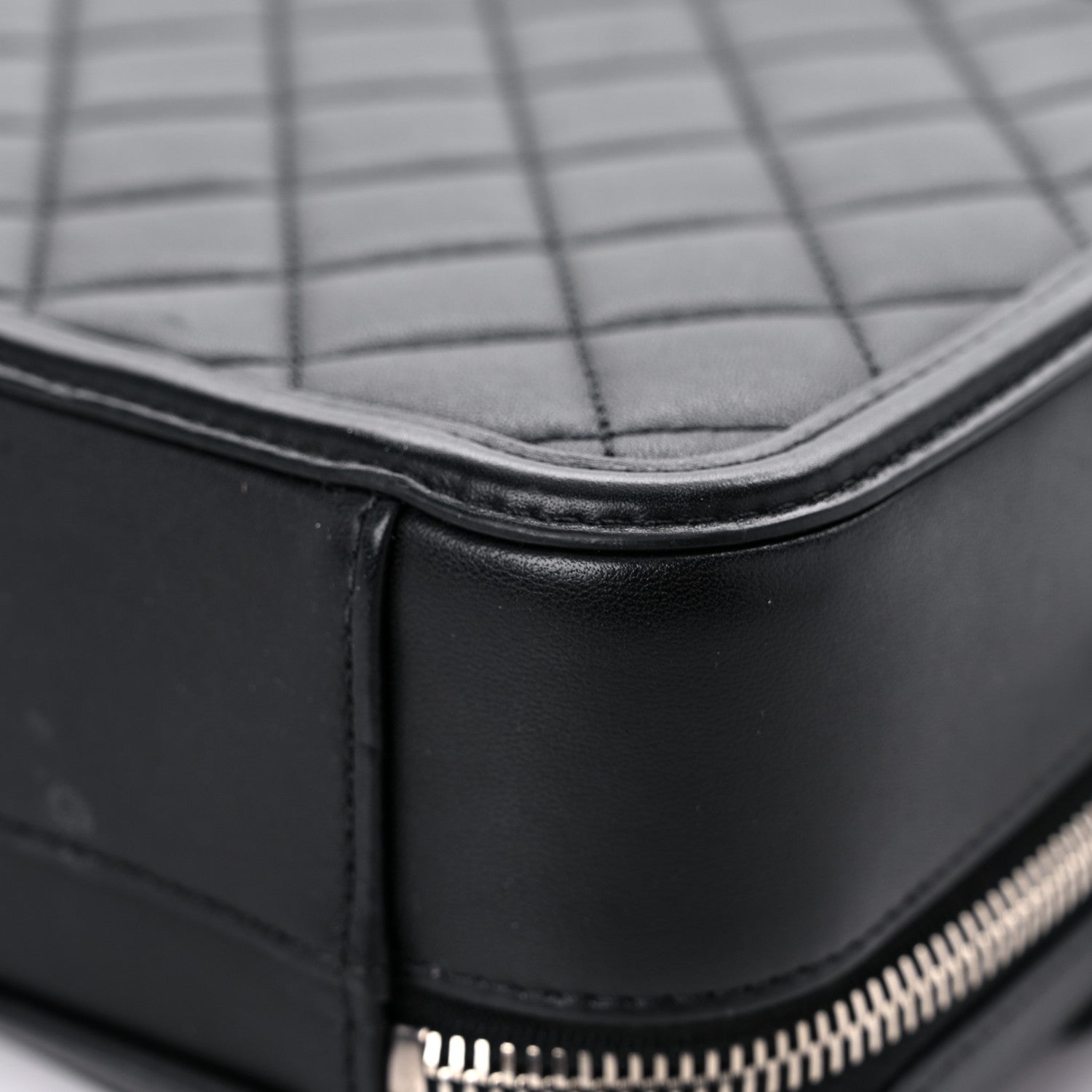 Chanel Lambskin Quilted Medium CC Filigree Vanity Case Black 11 of 22