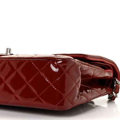 Chanel Patent Calfskin Quilted Medium Double Flap Dark Red 9 of 14