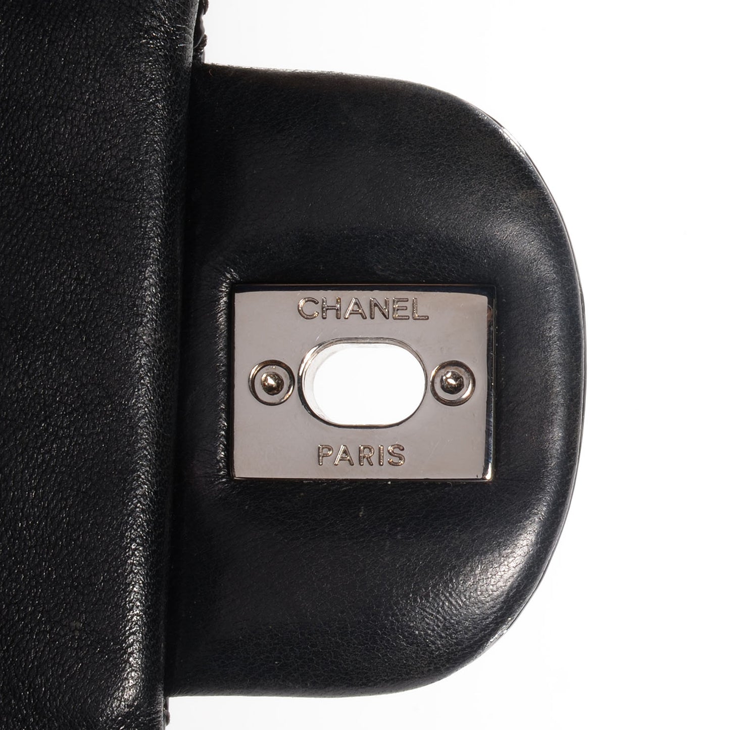 Patent Upside Down Flap Bag Black