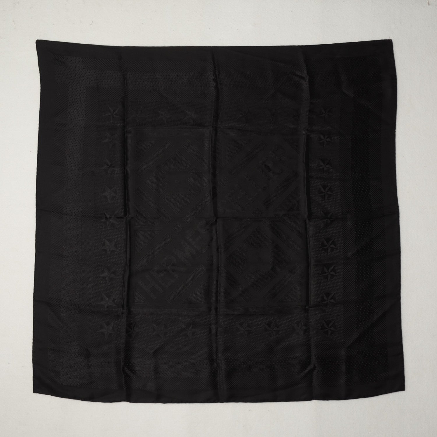 Hermes Silk Sellier Scarf 90 Black 2 of 3