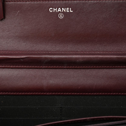 Chanel Patent Coco Cabas Wallet On Chain WOC Burgundy 12 of 24