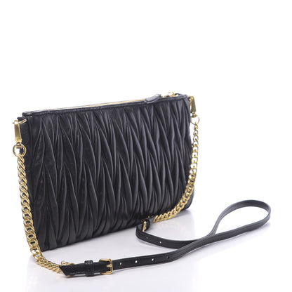 Miu Miu Nappa Matelasse Crossbody Black 3 of 10