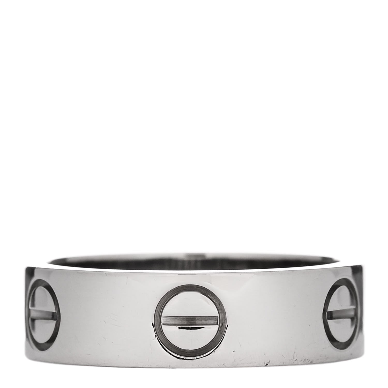 Cartier 18K White Gold 5.5mm LOVE Ring 54 6.75 3 of 4
