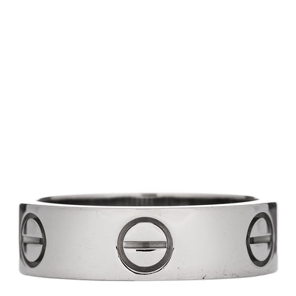 Cartier 18K White Gold 5.5mm LOVE Ring 54 6.75 3 of 4