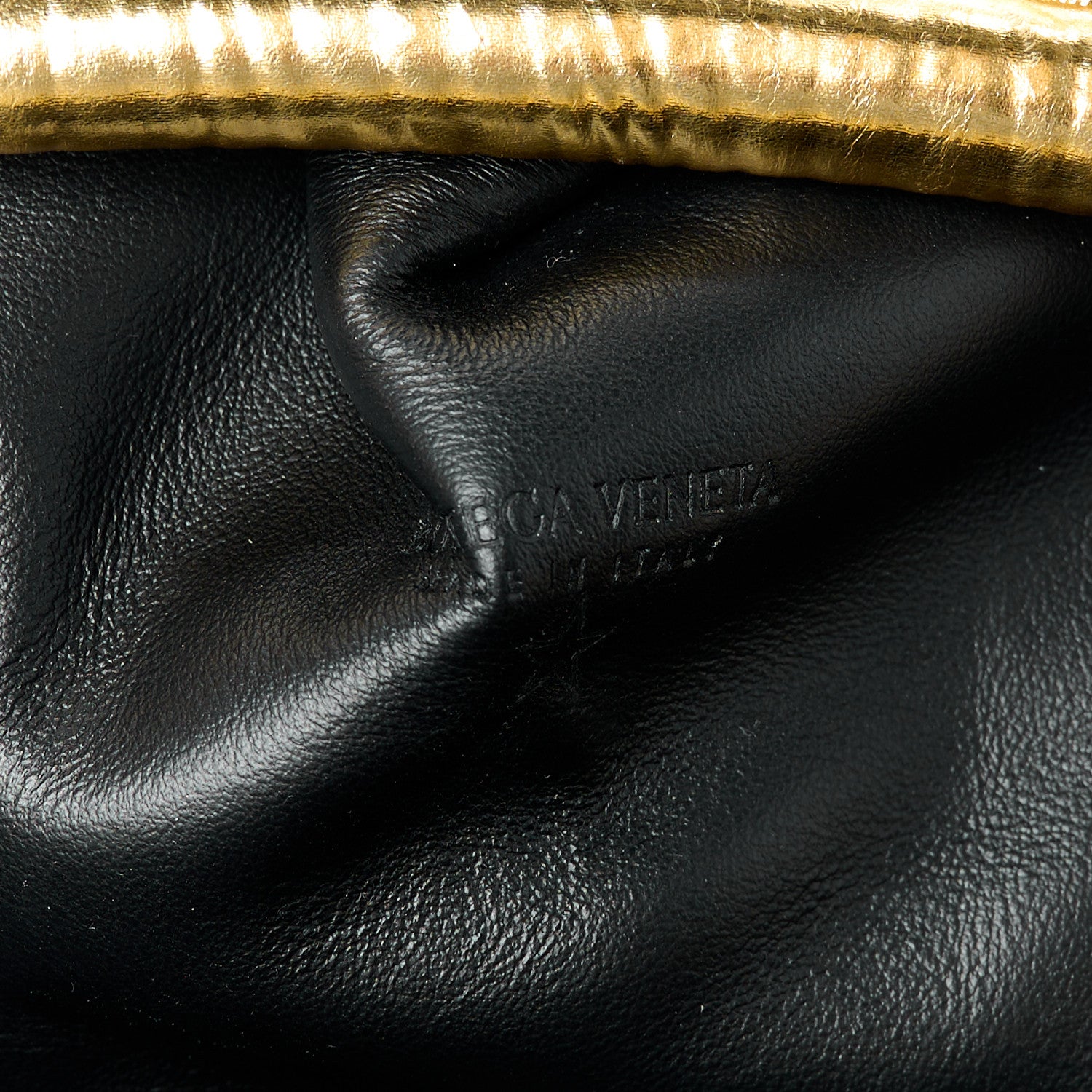 Bottega Veneta Metallic Bark Calfskin The Mini Pouch Gold 6 of 11