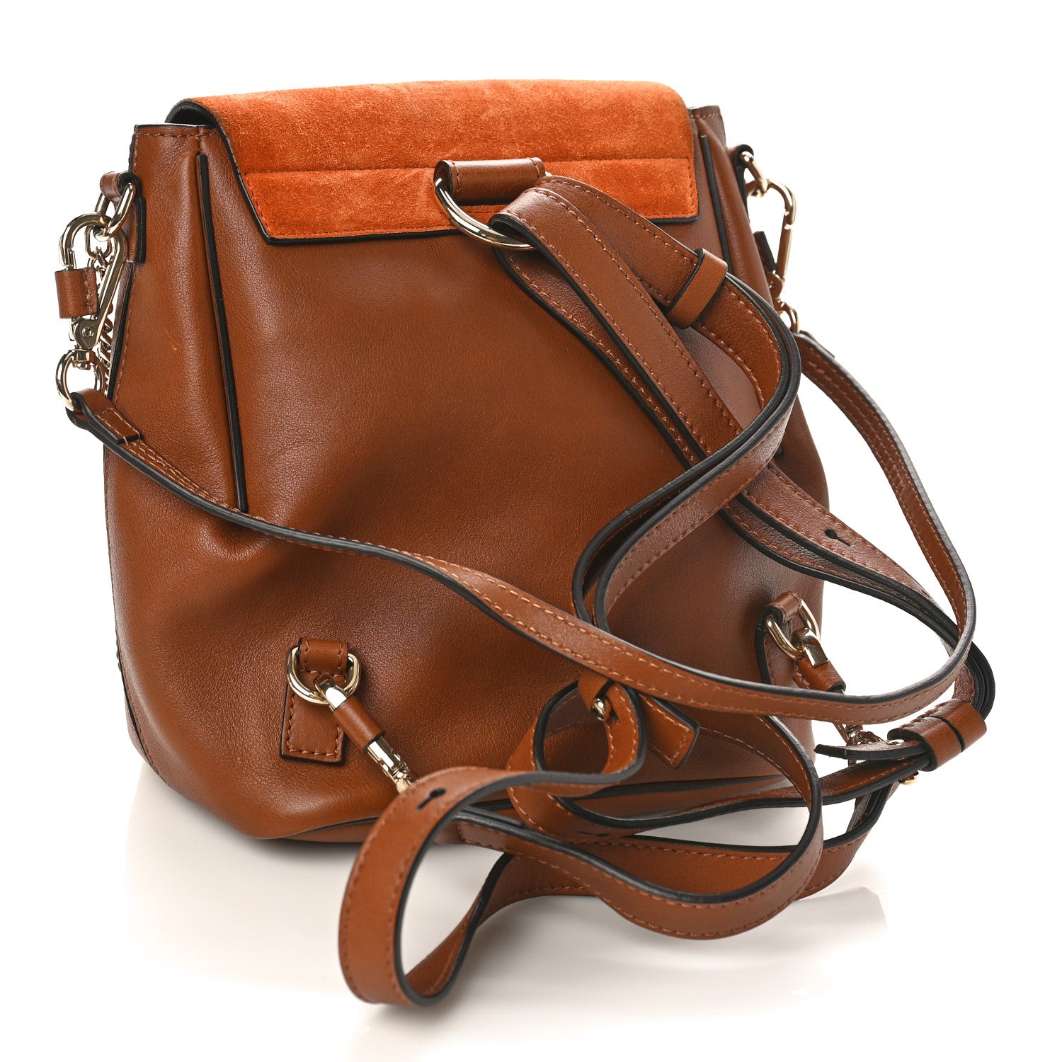 Chloe Suede Calfskin Small Faye Backpack Tan 2 of 8