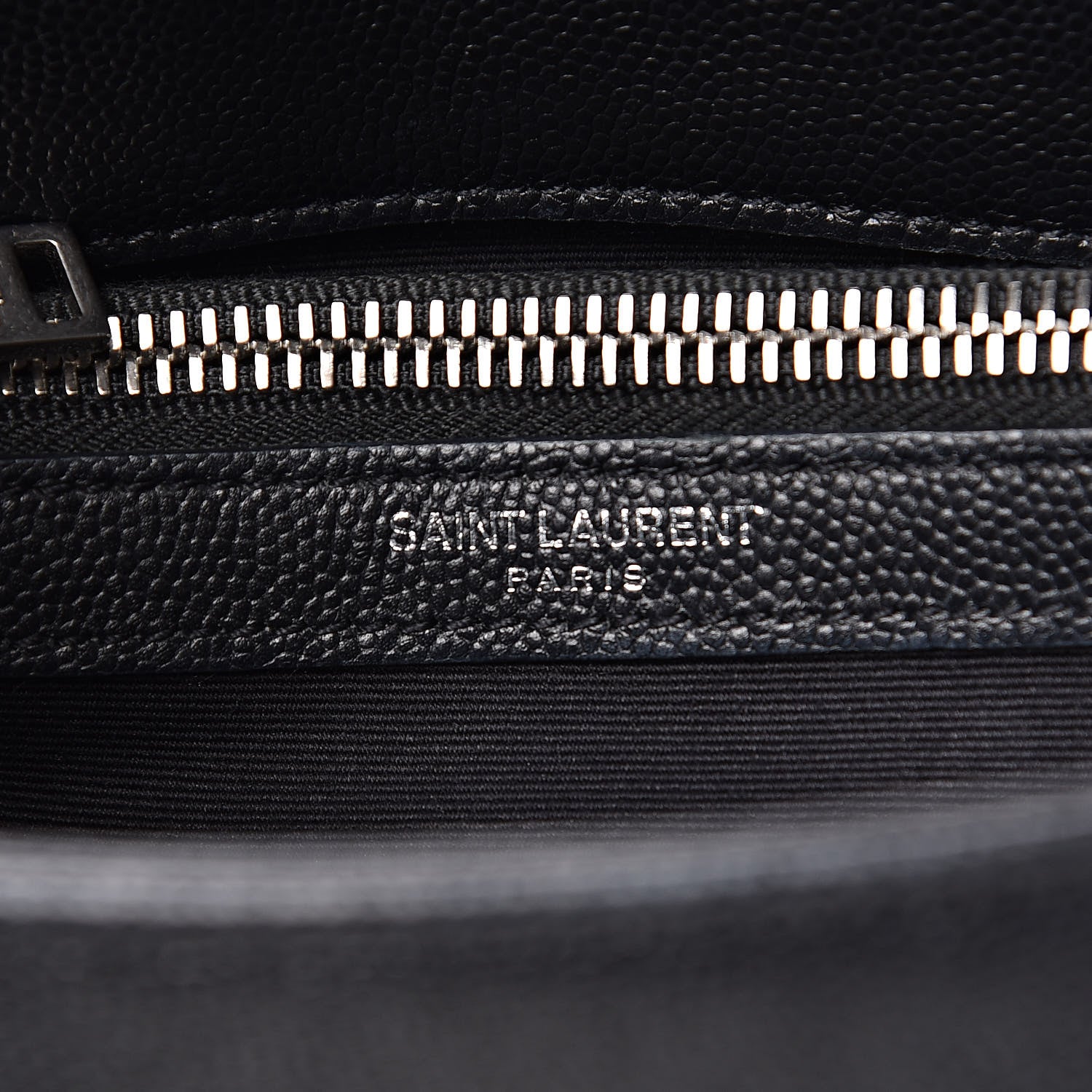 Saint Laurent Grain De Poudre Small West Hollywood Monogram Fold-Over Bag Black 6 of 14