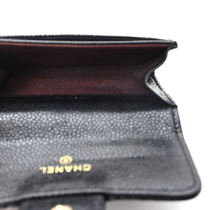 Chanel Caviar Quilted Flap Card Holder Wallet Black 5 of 10