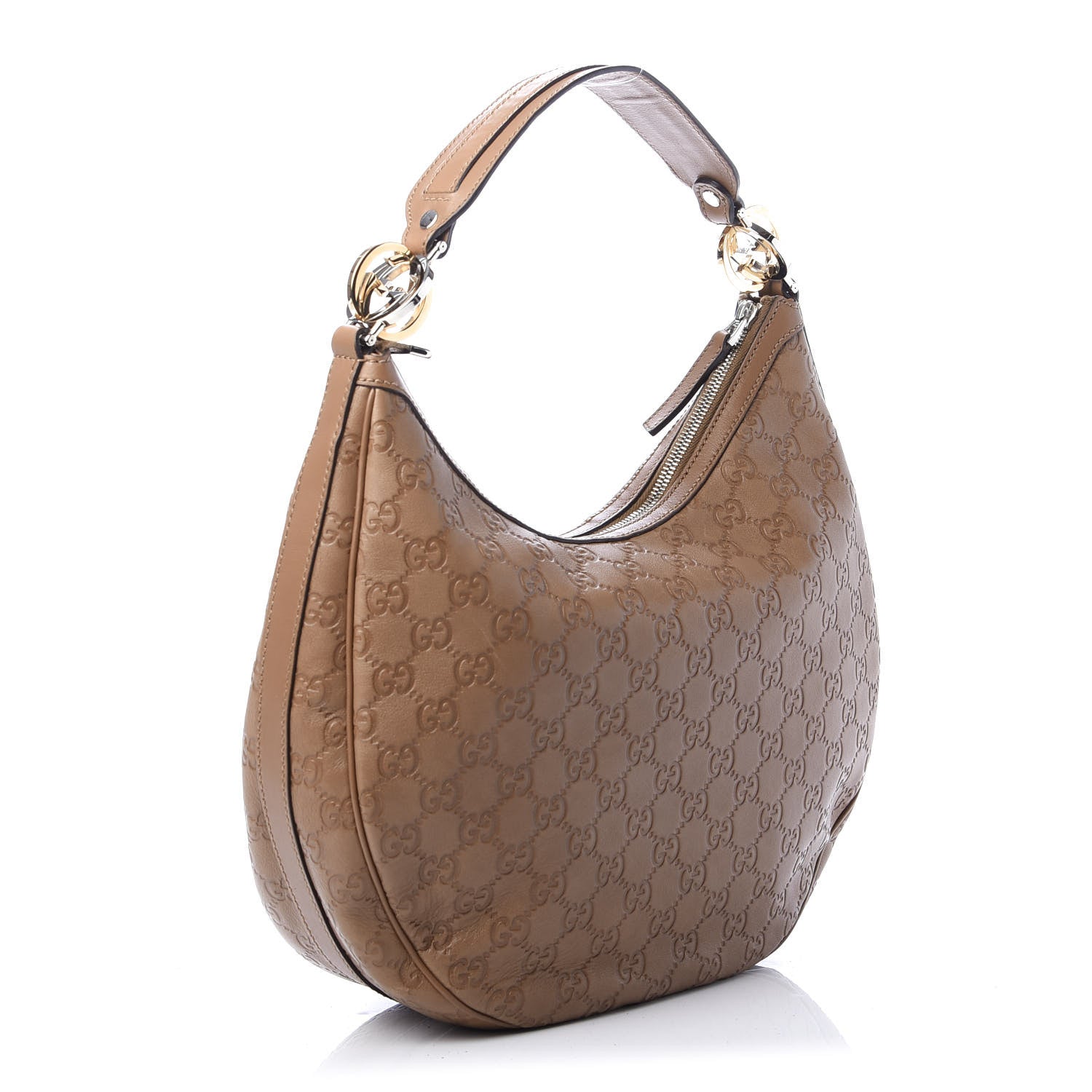 Gucci Guccissima Medium GG Twins Hobo Brown 3 of 11