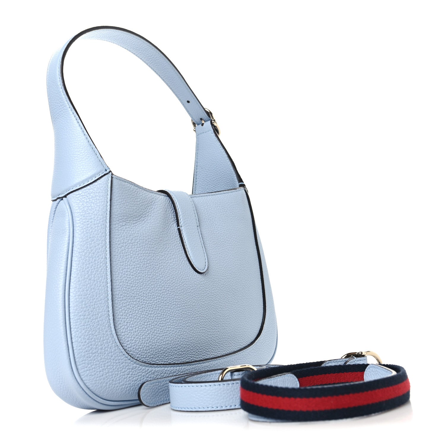 Gucci Grained Calfskin Mini Jackie 1961 Hobo Light Blue 3 of 10
