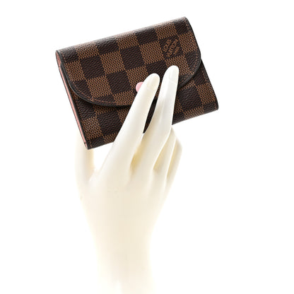 Louis Vuitton Damier Ebene Rosalie Coin Purse Rose Ballerine 2 of 8