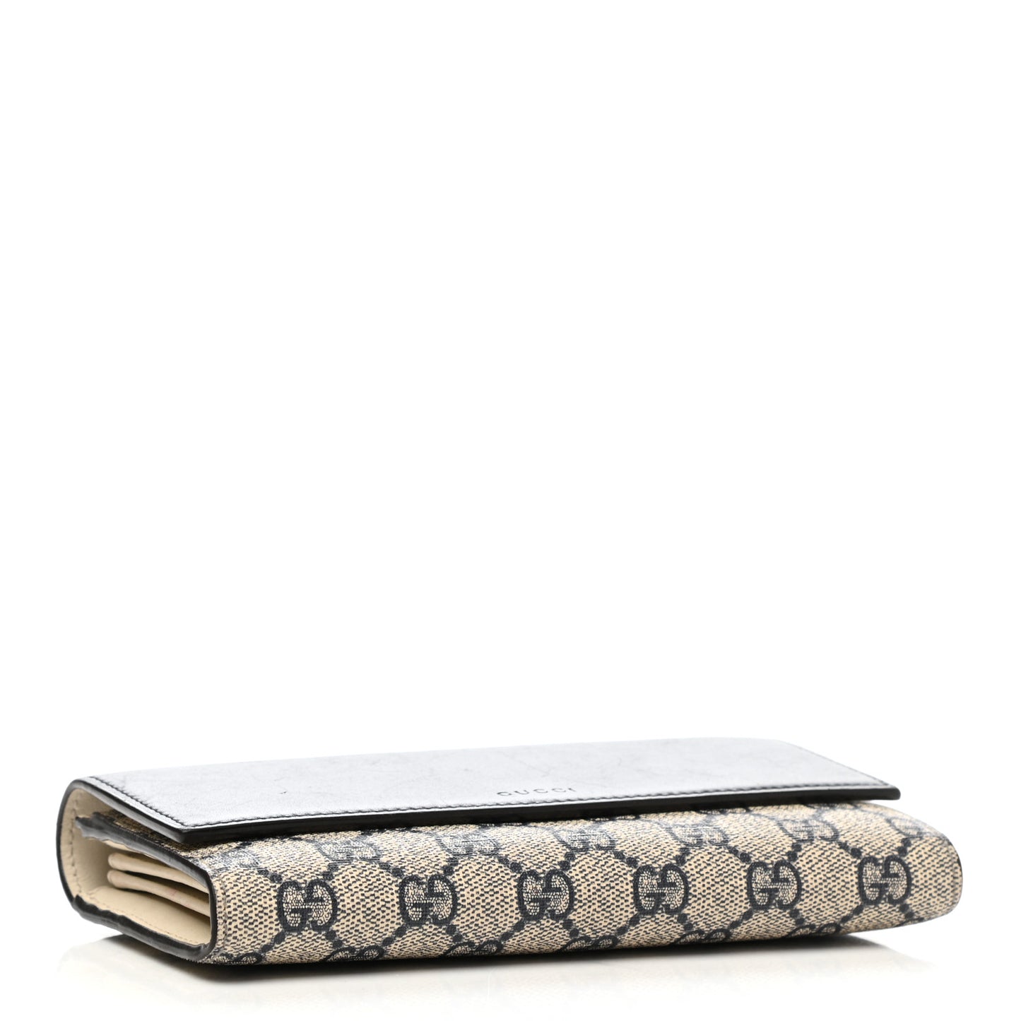 Calfskin GG Supreme Monogram Continental Wallet Black