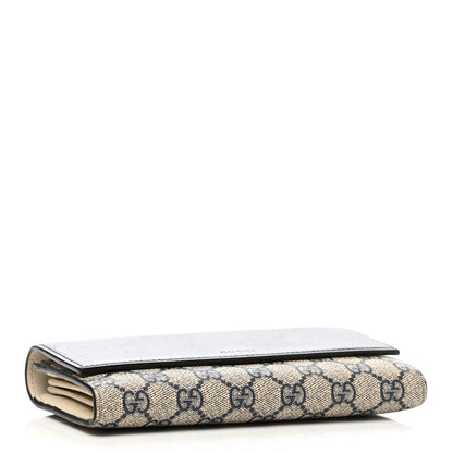 Gucci Calfskin GG Supreme Monogram Continental Wallet Black 4 of 9