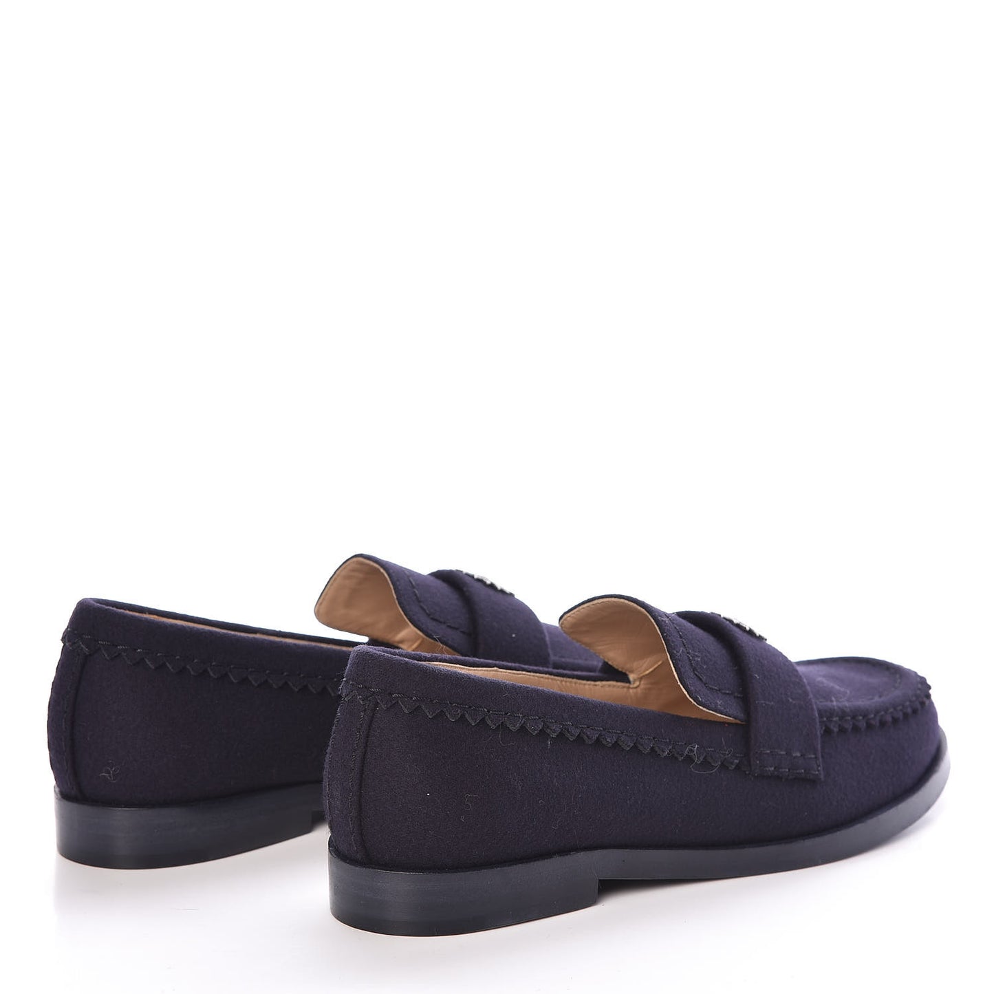 Wool CC Star Loafers 38 Navy Blue