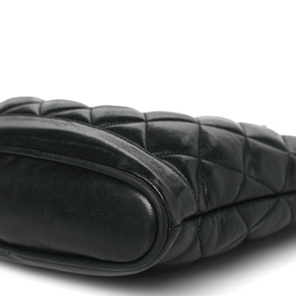Chanel Lambskin Quilted Shopper Tote Black 9 of 9