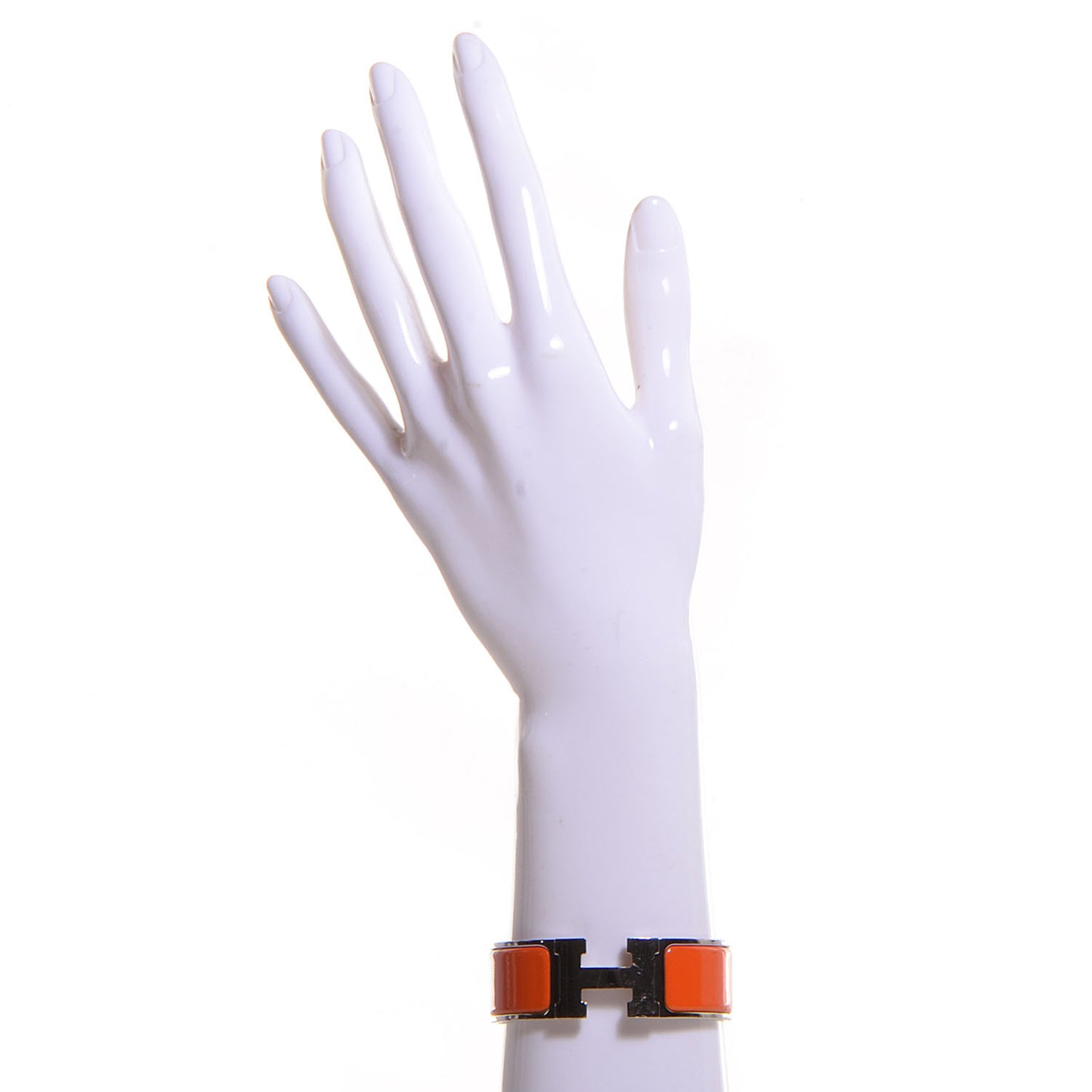 Enamel Wide Clic Clac H Bracelet PM Orange