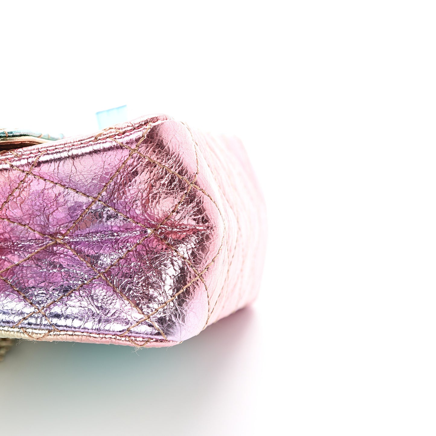 Metallic Goatskin Quilted Mini 2.55 Reissue Flap Multicolor