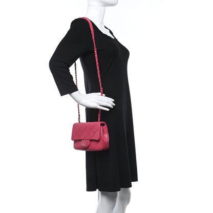 Chanel Caviar Quilted Mini Incognito Square Flap Dark Pink 2 of 9