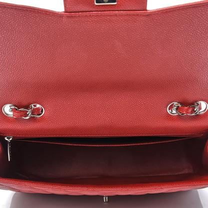 Chanel Caviar Quilted Jumbo Single Flap Red 5 of 10