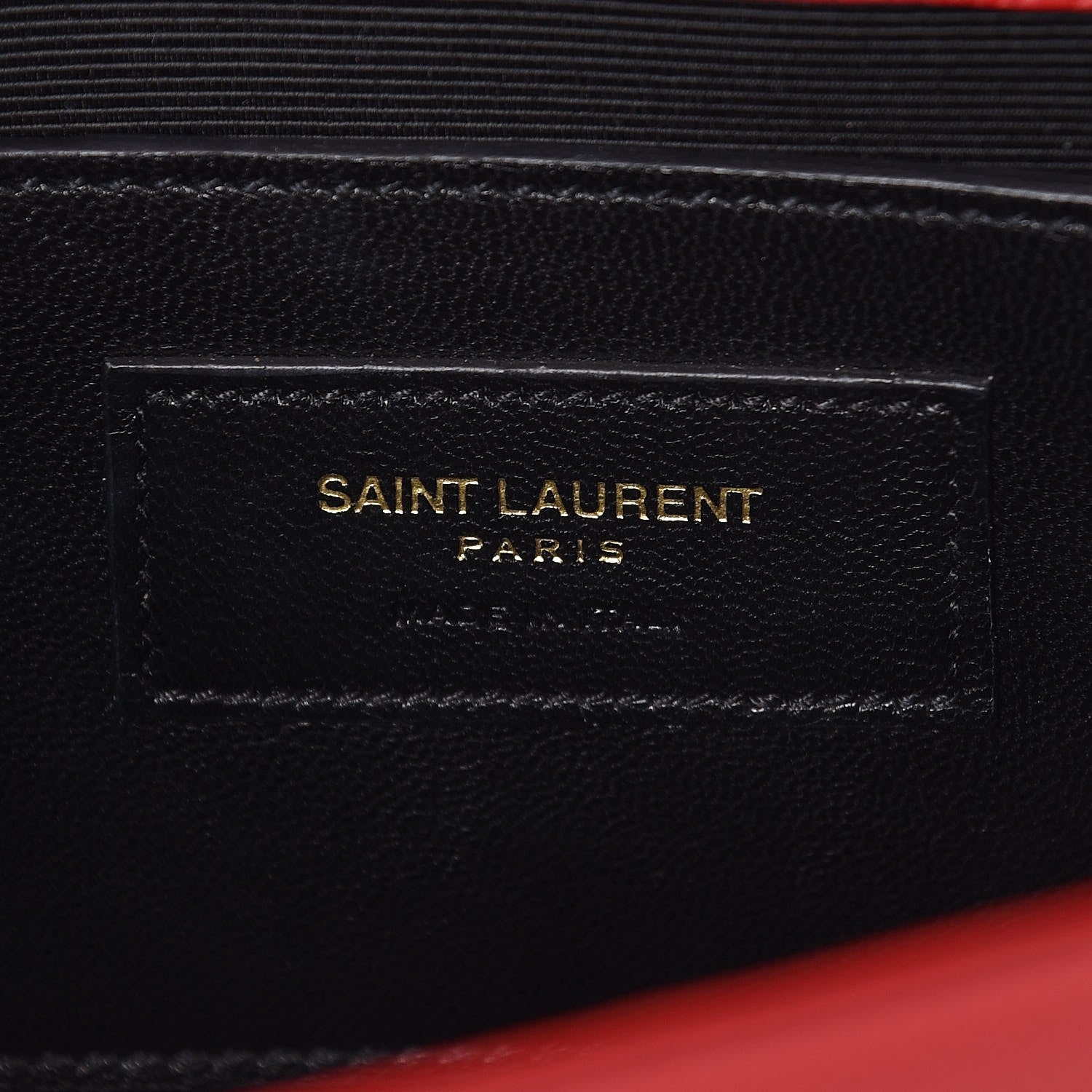 Saint Laurent Grain De Poudre Classic Monogram Kate Clutch New Red 6 of 6