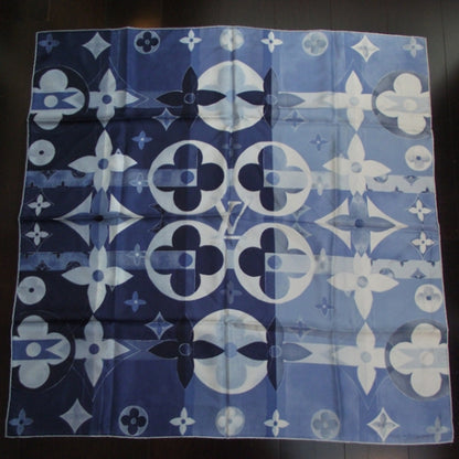 Louis Vuitton Silk Carre Monographic Scarf Navy 1 of 6