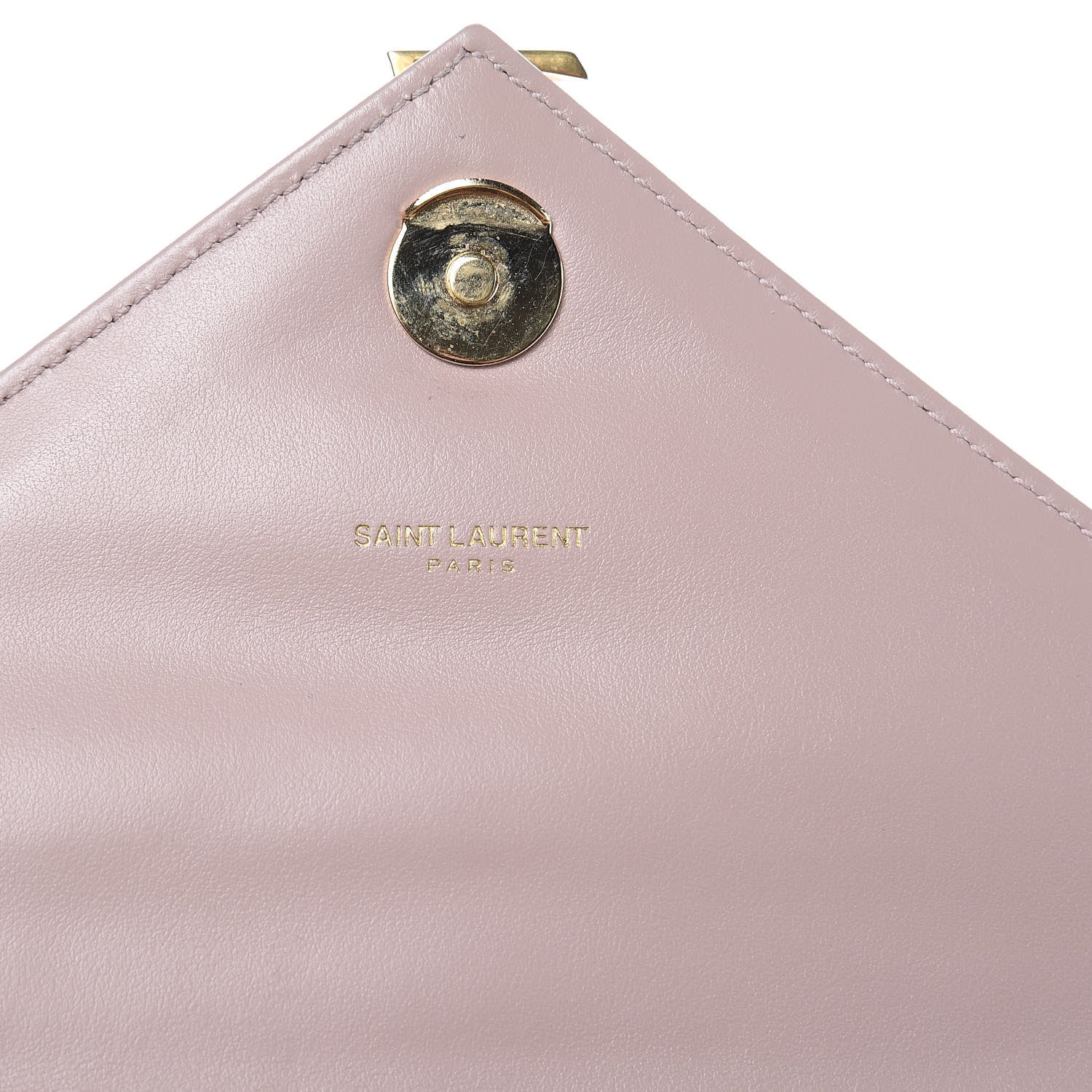 Saint Laurent Calfskin Suede Matelasse Chevron Medium Monogram College Bag Rose Poudre 6 of 12