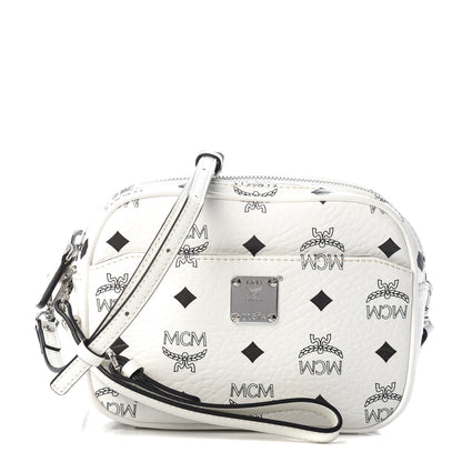 MCM Visetos Camera Crossbody Bag White 1 of 10