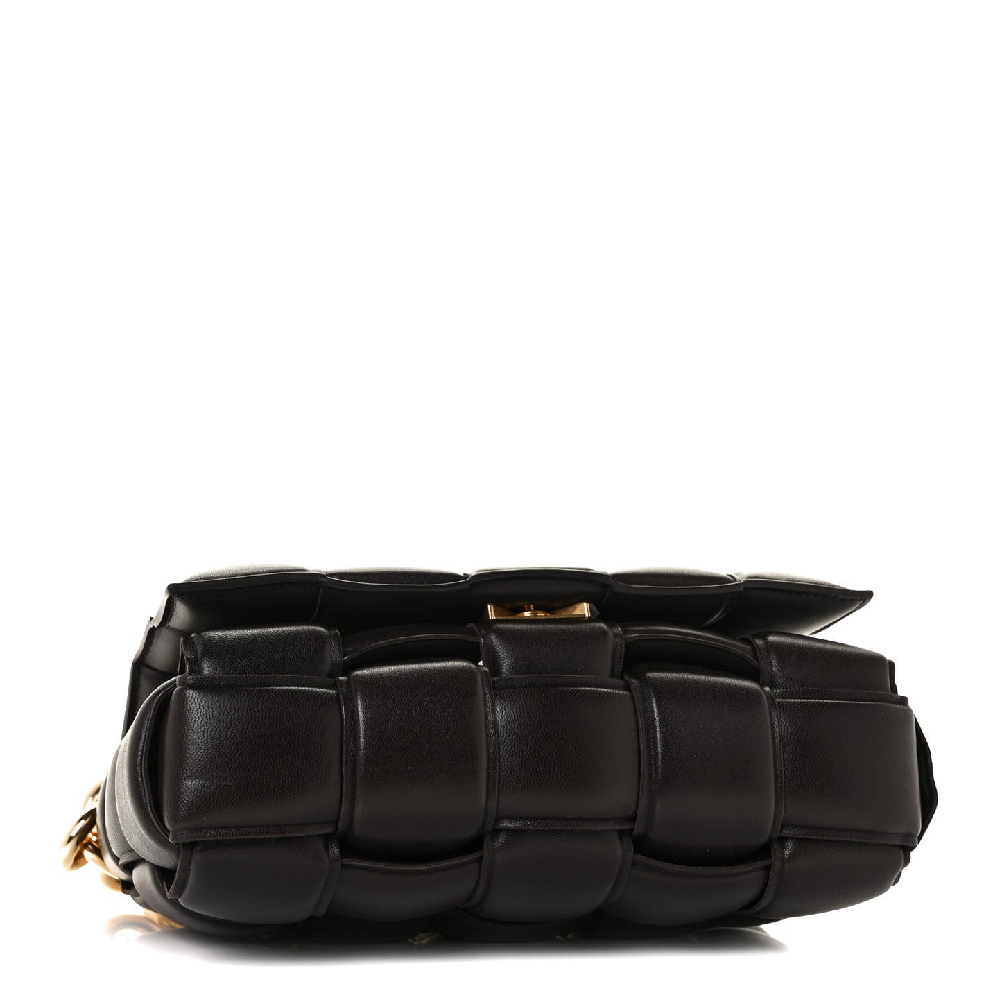 Lambskin Maxi Intreccio Padded Chain Cassette Crossbody Bag Black