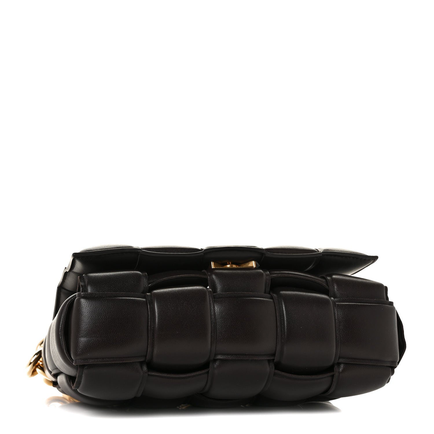 Bottega Veneta Lambskin Maxi Intreccio Padded Chain Cassette Crossbody Bag Black 4 of 7
