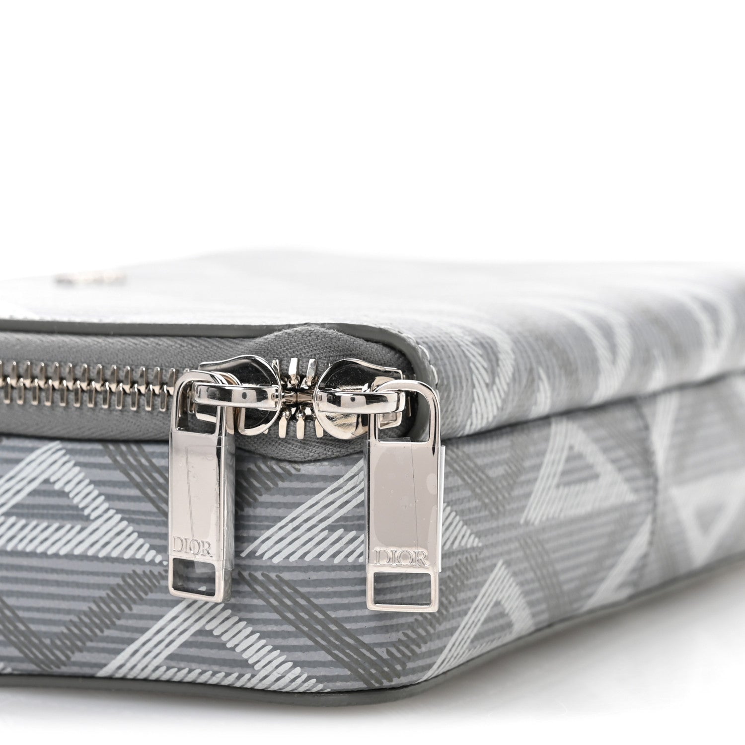 Christian Dior Coated Canvas CD Diamond Messenger Pouch Grey