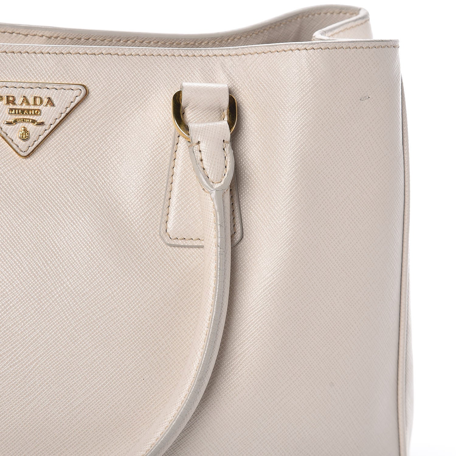Prada Saffiano Lux Medium Tote Talco 23 of 23