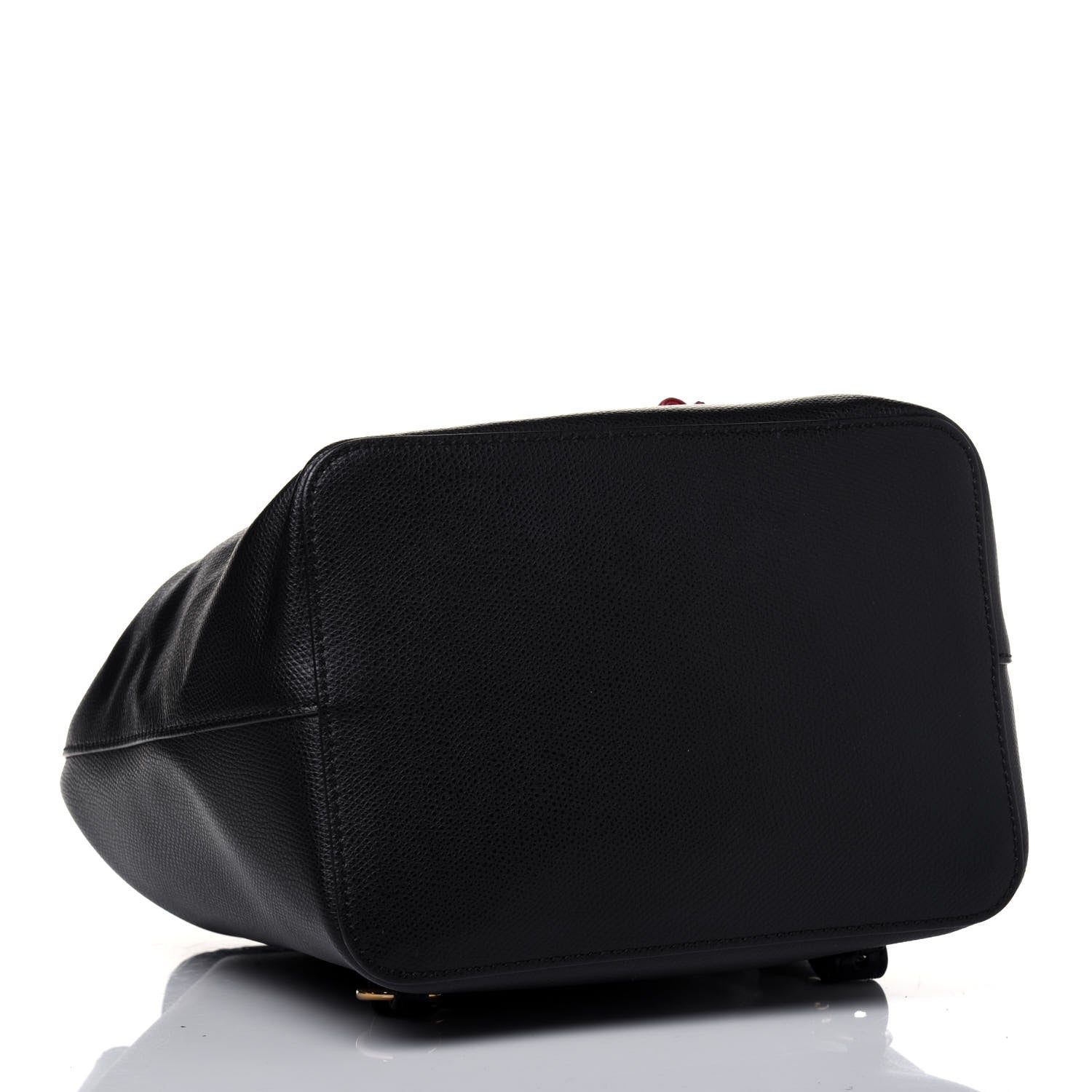Fendi Vitello Cruise Bi-Color FF 1974 Embossed F is Fendi Drawstring Backpack Black Fragola Maya 3 of 20