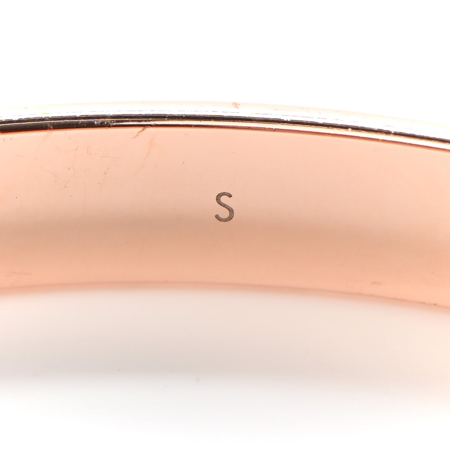 Brass Monogram Nanogram Cuff S Pink Gold