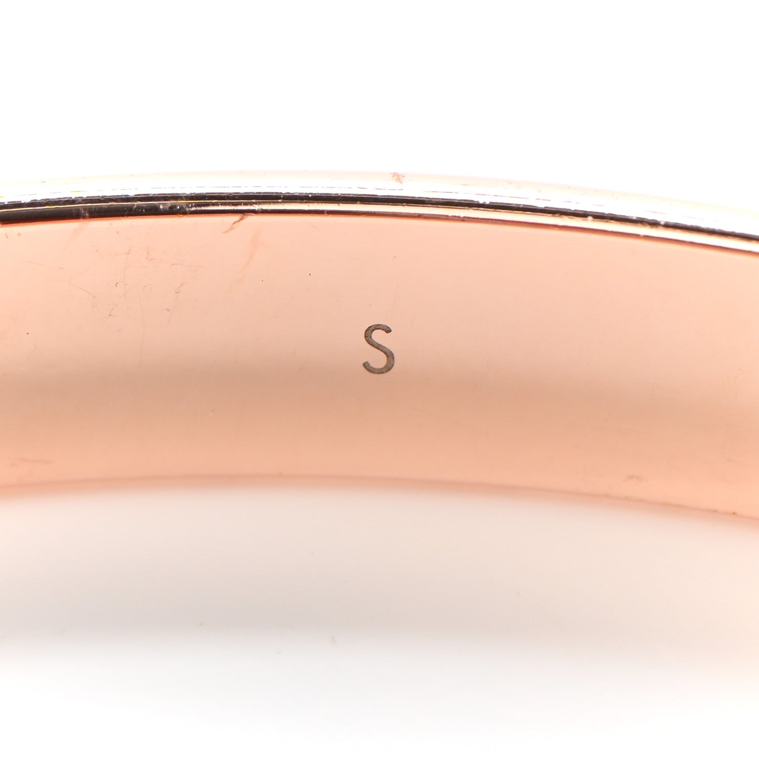 Louis Vuitton Brass Monogram Nanogram Cuff S Pink Gold 6 of 6