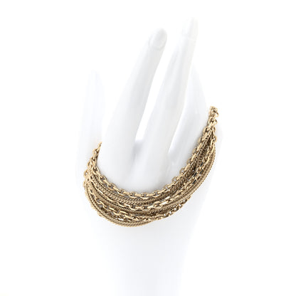 Chanel Metal Multistrand Chain CC Bracelet Gold 2 of 4