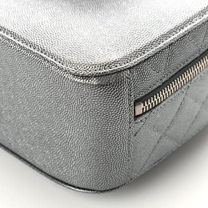 Chanel Metallic Caviar Small Coco Curve Vanity Bag Navy Blue Silver 9 of 9
