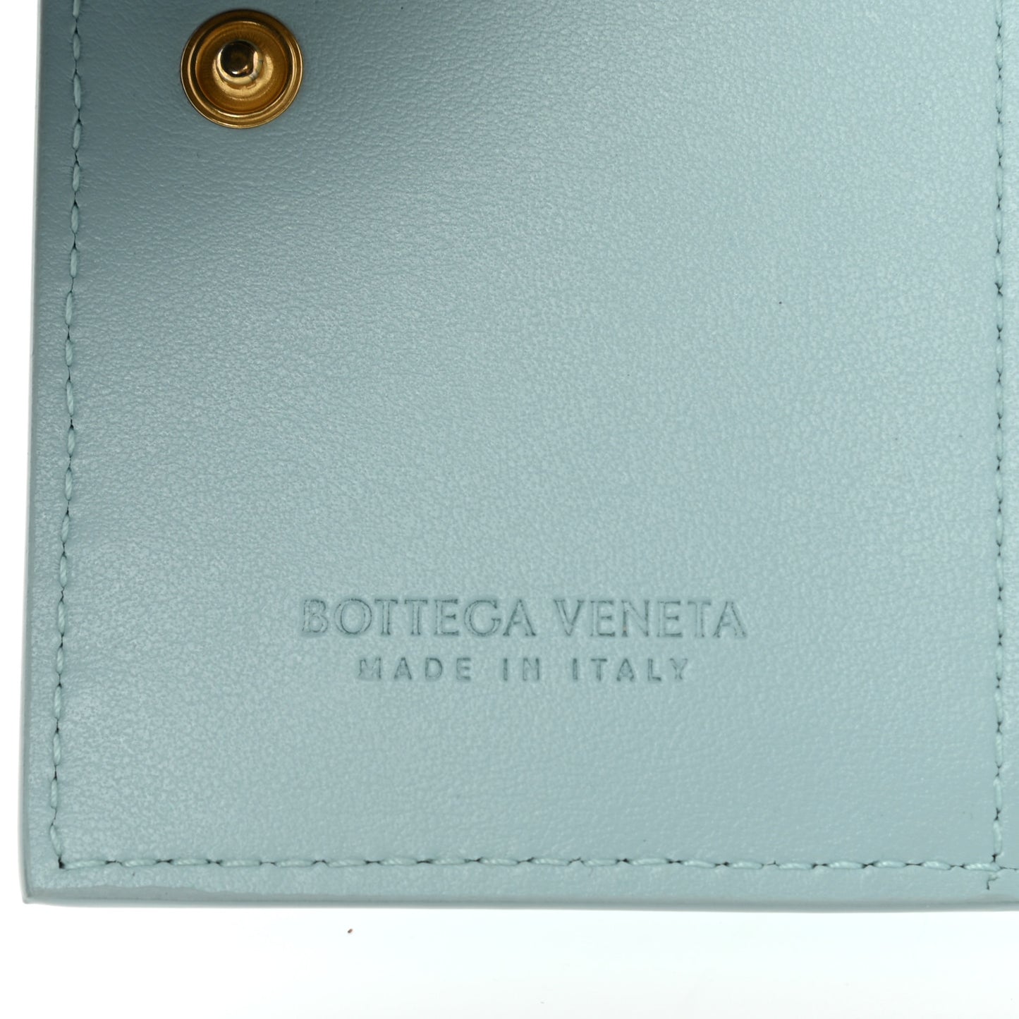 Nappa Intrecciato Bifold Zip Wallet Teal Washed