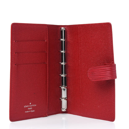 Louis Vuitton Epi Small Ring Agenda Cover Rouge 4 of 5
