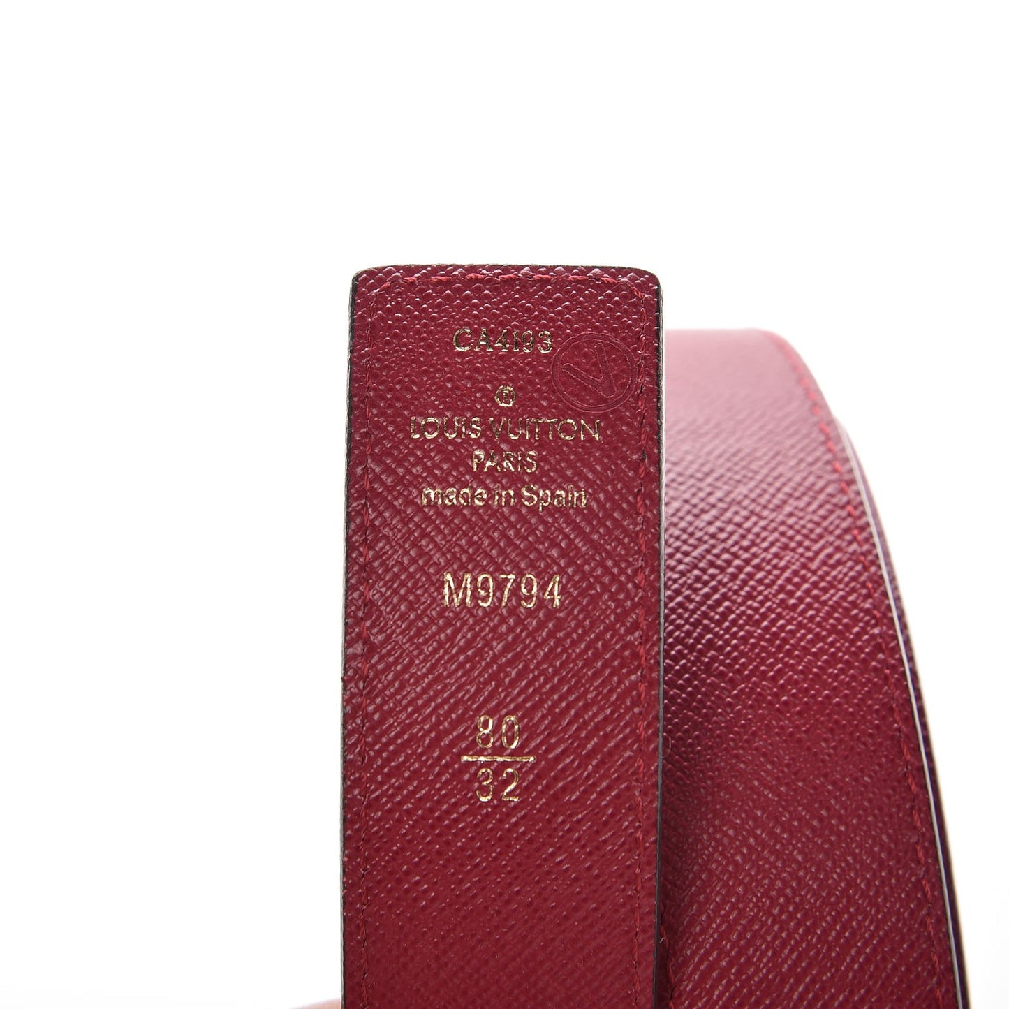Rainbow Monogram 30mm LV Initiales Reversible Belt 80 32 Fuschia