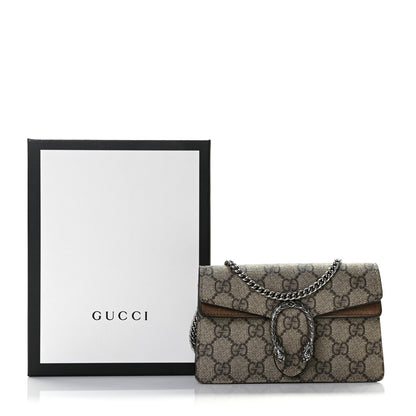 Gucci GG Supreme Monogram Super Mini Dionysus Shoulder Bag Taupe 11 of 11