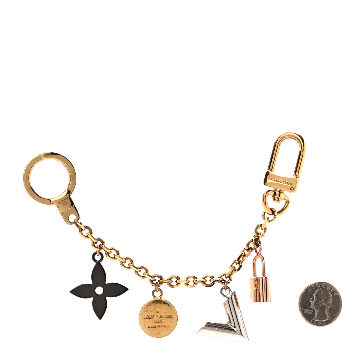 Metal Kaleido V Bag Chain Charm