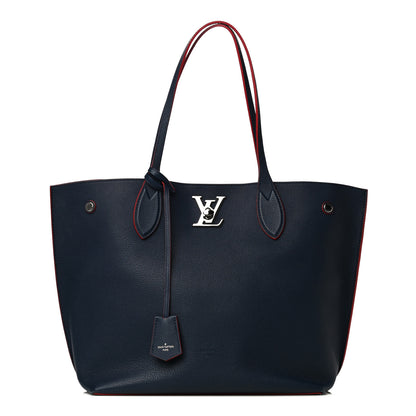 Louis Vuitton Calfskin Lockme Go Tote Marine Rouge 1 of 11